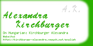 alexandra kirchburger business card